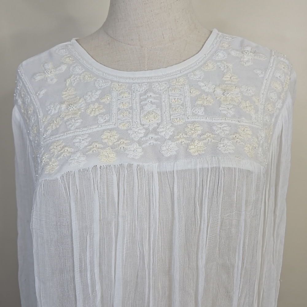 Free People Women's Retro Sheer Blouse - Picture 5 of 8